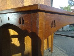 E. A. Taylor for Wylie & Lochhead. A top quality Glasgow School Arts & Crafts quarter sawn Oak oblong table - Thumbnail 6