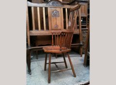 Liberty & Co. A pair of beech high comb back elbow chairs - Thumbnail 5