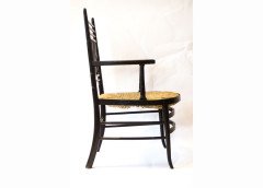 E. W. Godwin Style of, Anglo-Japanese ebonised elbow chair - Thumbnail 2