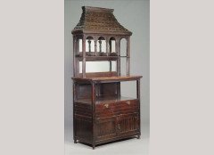 Charles Locke Eastlake Attributed, a Reformed Gothic stained Oak cabinet - Thumbnail 1
