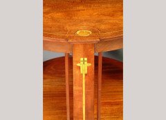 G. M. Ellwood for J. S. Henry. A pair of mahogany and inlaid circular lamp tables - Thumbnail 2