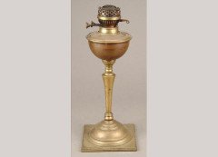 W. A. S. Benson. A brass and copper oil lamp - Thumbnail 1