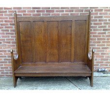 Edgar Wood. A stunning and pure Arts & Crafts Oak settle - Thumbnail 2
