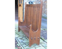Edgar Wood. A stunning and pure Arts & Crafts Oak settle - Thumbnail 4