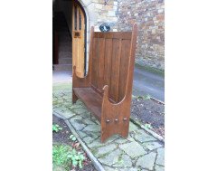 Edgar Wood. A stunning and pure Arts & Crafts Oak settle - Thumbnail 5