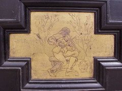 Dr. Christopher Dresser Attributed, an ebonised music cabinet, with six painted panels Attributed, to Moyr Smith - Thumbnail 10