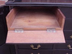 Dr. Christopher Dresser Attributed, an ebonised music cabinet, with six painted panels Attributed, to Moyr Smith - Thumbnail 20