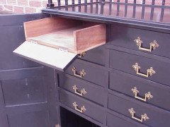 Dr. Christopher Dresser Attributed, an ebonised music cabinet, with six painted panels Attributed, to Moyr Smith - Thumbnail 21
