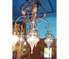 W. A. S. Benson. A fantastic Arts & Crafts copper chandelier - Thumbnail 6