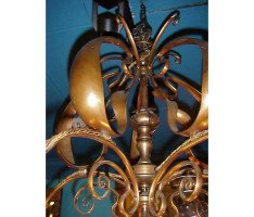W. A. S. Benson. A fantastic Arts & Crafts copper chandelier - Thumbnail 11