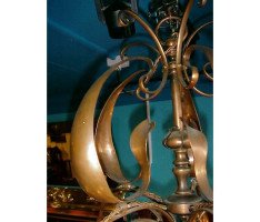 W. A. S. Benson. A fantastic Arts & Crafts copper chandelier - Thumbnail 12