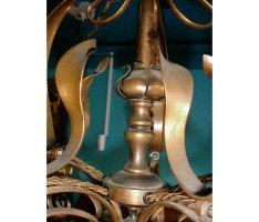 W. A. S. Benson. A fantastic Arts & Crafts copper chandelier - Thumbnail 13
