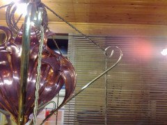 W. A. S. Benson. outstanding and extremely rare Arts & Crafts copper and brass chandelier - Thumbnail 6