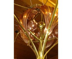 W. A. S. Benson. outstanding and extremely rare Arts & Crafts copper and brass chandelier - Thumbnail 9