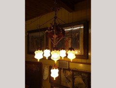 W. A. S. Benson. outstanding and extremely rare Arts & Crafts copper and brass chandelier - Thumbnail 19