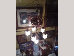 W. A. S. Benson. outstanding and extremely rare Arts & Crafts copper and brass chandelier - Thumbnail 20