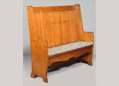 E. A. Taylor. Oak panelled settle - Thumbnail 1