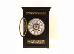 Lewis Foreman Day. Aesthetic Movement ebonised mantel clock - Thumbnail 1