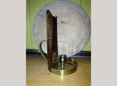 WAS Benson. A near pair of brass and copper night candle holder - Thumbnail 2