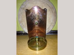 W. A. S. Benson. A near pair of brass and copper night candle holder - Thumbnail 4