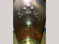 W. A. S. Benson. A near pair of brass and copper night candle holder - Thumbnail 7