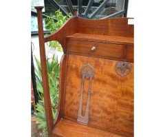 J. S. Henry. A 'flame mahogany' bureau bookcase - Thumbnail 5