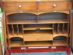 J. S. Henry. A 'flame mahogany' bureau bookcase - Thumbnail 8