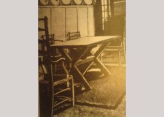 C. R. Ashbee for Guild of Handicraft. A beech ladderback Armchair with a re-rushed seat - Thumbnail 6
