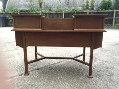 G. M. Ellwood for J. S. Henry. An Arts Crafts Oak desk inlaid with stylised floral panels - Thumbnail 16