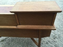 G. M. Ellwood for J. S. Henry. An Arts Crafts Oak desk inlaid with stylised floral panels - Thumbnail 17