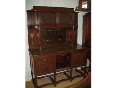 Goodhall, Lambs and Heighway. A Glasgow School Arts & Crafts Oak treble wardrobe in the manner of M. H. Baillie Scott - Thumbnail 10