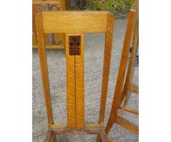 Goodhall, Lambs and Heighway. A Glasgow School Arts & Crafts Oak treble wardrobe in the manner of M. H. Baillie Scott - Thumbnail 16