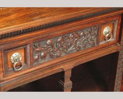 George Faulkner Armitage for Collinson & Lock. A carved rosewood exhibition quality sideboard - Thumbnail 3
