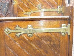 John Pollard Seddon, In the manner of. A Reformed Gothic Oak side cabinet - Thumbnail 3