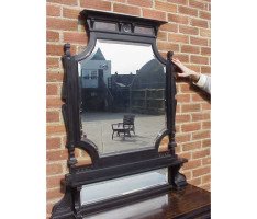W J Estall (possibly). ebonised Anglo-Japanese cabinet of supreme quality with Amboyna serving area - Thumbnail 4
