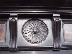 W J Estall (possibly). ebonised Anglo-Japanese cabinet of supreme quality with Amboyna serving area - Thumbnail 7