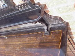 W J Estall (possibly). ebonised Anglo-Japanese cabinet of supreme quality with Amboyna serving area - Thumbnail 12