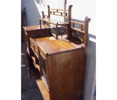 E. W. Godwin. A rare Anglo-Japanese walnut and lacquer side cabinet - Thumbnail 4