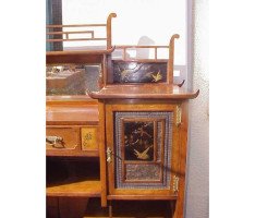 E. W. Godwin. A rare Anglo-Japanese walnut and lacquer side cabinet - Thumbnail 5