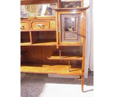 E. W. Godwin. A rare Anglo-Japanese walnut and lacquer side cabinet - Thumbnail 6