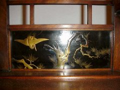 E. W. Godwin. A rare Anglo-Japanese walnut and lacquer side cabinet - Thumbnail 8