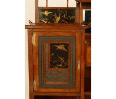 E. W. Godwin. A rare Anglo-Japanese walnut and lacquer side cabinet - Thumbnail 10