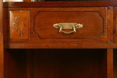 E. W. Godwin. A rare Anglo-Japanese walnut and lacquer side cabinet - Thumbnail 12