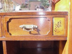 E. W. Godwin. A rare Anglo-Japanese walnut and lacquer side cabinet - Thumbnail 13