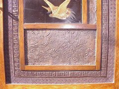 E. W. Godwin. A rare Anglo-Japanese walnut and lacquer side cabinet - Thumbnail 14