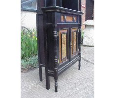 Daniel Cottier Attributed, an impressive Aesthetic Movement ebonised cabinet for semi-fixing - Thumbnail 7
