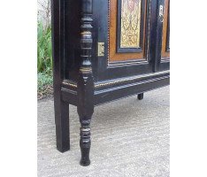 Daniel Cottier Attributed, an impressive Aesthetic Movement ebonised cabinet for semi-fixing - Thumbnail 10