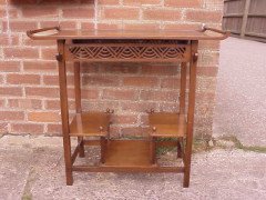 Heal's of London. An Anglo-Japanese walnut 'Pagoda' side table - Thumbnail 2