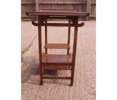 Heal's of London. An Anglo-Japanese walnut 'Pagoda' side table - Thumbnail 4