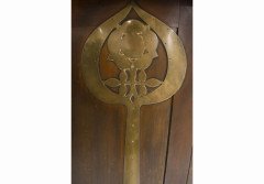 C. R. Mackintosh. A cypress wood and brass writing cabinet merly green stained - Thumbnail 2